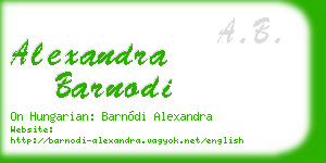 alexandra barnodi business card