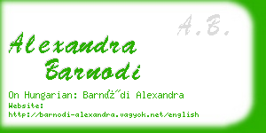 alexandra barnodi business card